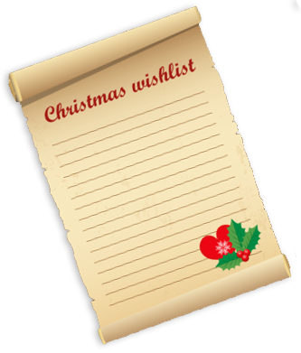 Christmas wish list notepad