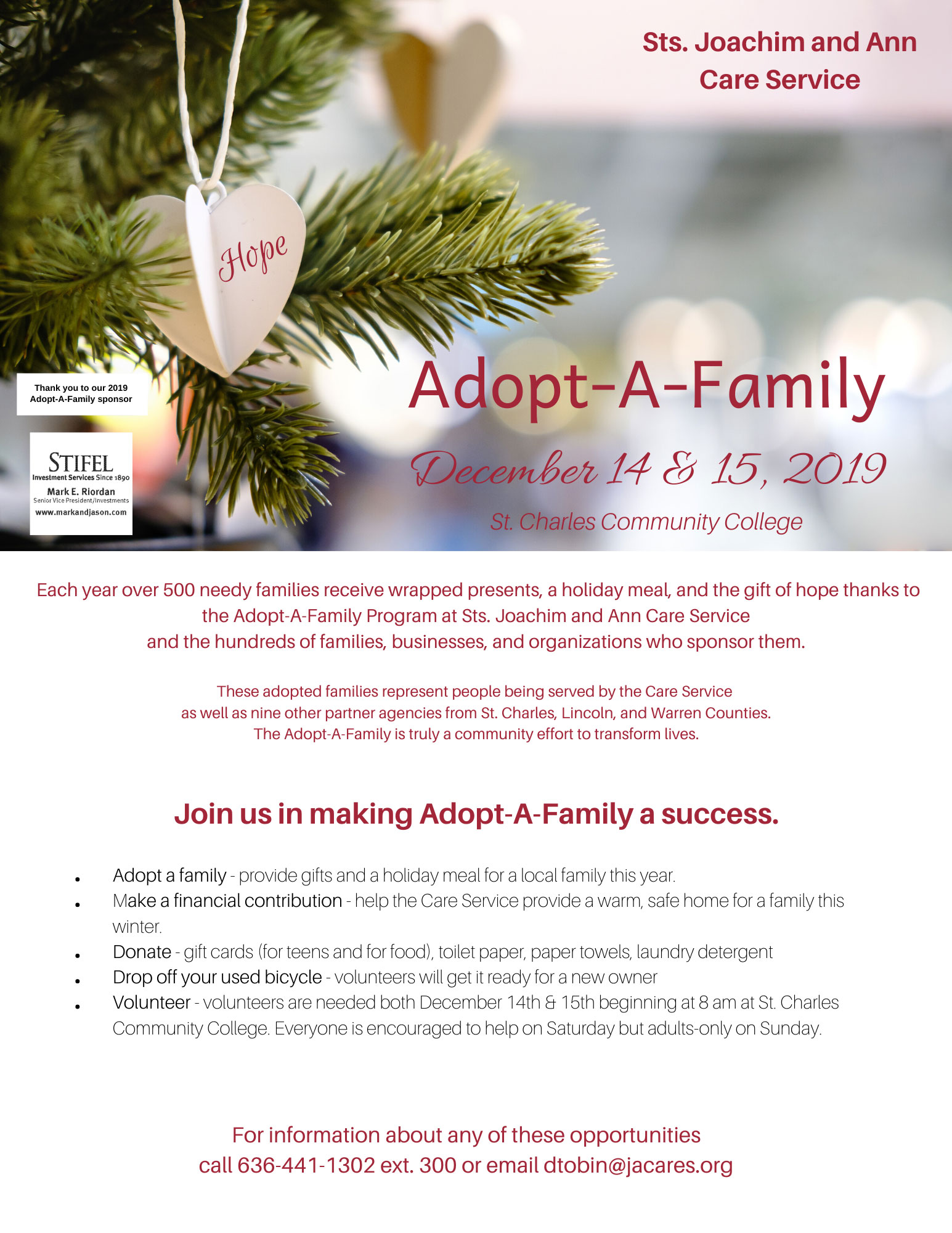 Adopt A Family Flyer Template