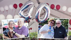 40th anniversary balloon and photos